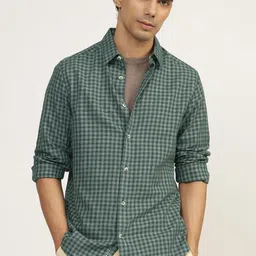 Andamen Men Premium Tartan Checks Opaque Checked Casual Shirt-image-78