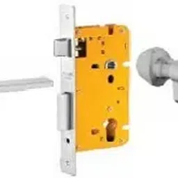 Dorset 60 mm Lever Handle Lock Set with Coin and Knob Cylinder Silver Chrome ML CO OR-12