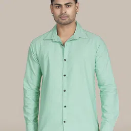 DIVISIVE Men Solid Spread Collar Cotton Casual Shirt-picture-9
