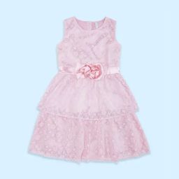 Pantaloons Junior Dusty Pink Cotton Embroidered Dress-image-18