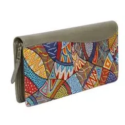 Sukeshcraft Mandla Art Cheque Book Holder for 50 Cheque Leaf/10 Cards/Currency Mandla Grey-image-23