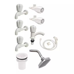 Fastgear Health Faucet Set ABS Chrome Finish White, FG020-image-37