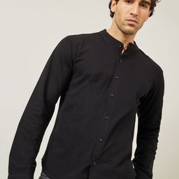 Styli Men Mandarin Collar Pique Knit Shirt-image-18