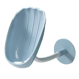upkaranwale Blue Vertical Wall Mounted Matte Soap Holder With Flexible Rod-29