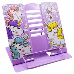 Asera Unicorn Metal Adjustable Portable Reading Book Shelf - Purple-23