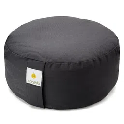 Sarveda Cylindrical Meditation Cushion made from Buckwheat Hulls - Grey-picture-9