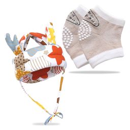 Bembika Baby Head Protector And Baby Knee Pads For Crawling & Elbow Safety Protector Combo Pack - Beige-21