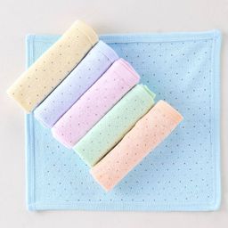 Pink Rabbit Terry Hand & Face Towel Dot Print Pack of 6 L 24 x B 23 cm - Multicolour-image-60