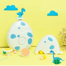 THE LITTLE LOOKERS Electric Baby Nail Trimmer I Newborn Nail Clipper with 3 Interchangeable Grinding Heads for Newborns/Infants/Toddlers/Kids/Adults (Dino Egg-Blue)-image-6