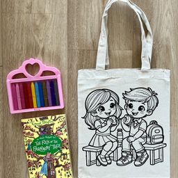 Little Canvas DIY Colouring Best Friends Tote Bag-image-3