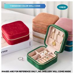 Puchku Velvet Jewelry Box Organizer - (Pack of 1, Random color)-image-12