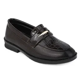 MLTC Checked Textured Moccasins - Brown-picture-37