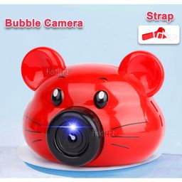 Fiddlerz Camera Shaped Bubble Machine With Light & Music 2 Bubble Solution Bottles - Red image 2