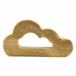 WoodBee Toys Neem Wood Teether Pack of 3 Star Moon & Cloud - Beige image 3