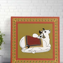 SAF White & Maroon 1 Piece Canvas Birds and Animals Wall Paintings-image-71