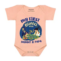 Arvesa My First Diwali Printed Bodysuit-image-83