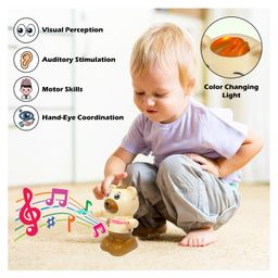VGRASSP Dancing Tumbling Teddy Toy For Kids With Fun Music And Lights - Spinning And Rolling Bear With Rotating Arms - Battery Operated Fun Tumbling Toy - Multicolor image 5