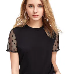 unianta Women Short Sleeves Solid Top-image-31