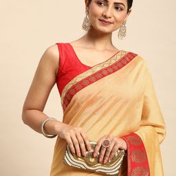 HERE&NOW Solid Art Silk Saree-image-64