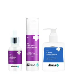 The Derma co. Set of 2% Kojic Acid Face Cream - 20% Vitamin C Serum & Creamy Face Cleanser-picture-37