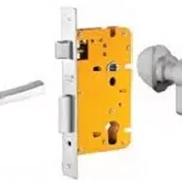 Dorset 60 mm Lever Handle Lock Set with Knob and Key Cylinder Patina ML DV OR image 1