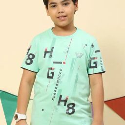 Monte Carlo Kids Mint Green Printed T-Shirt-image-39