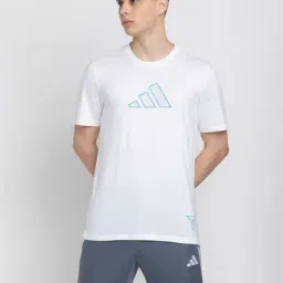 Adidas White Regular Fit Printed Sports T-Shirt-picture-12