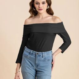 Moomaya Black Regular Fit Top-picture-33