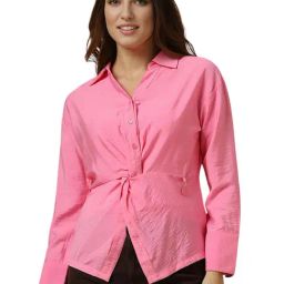Allen Solly Pink Blended Regular Fit Shirts-picture-24