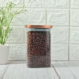 Femora Borosilicate Glass Kitchen Storage Jar With Airtight Steel Lid (1.1 L) - Set of 4-picture-20