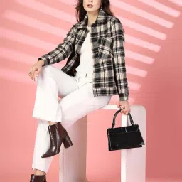 Chkokko Multicolored Chequered Shacket image 3