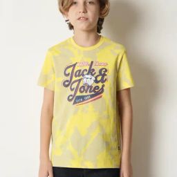 Jack & Jones Junior Yellow Printed T-Shirt-picture-39