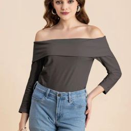 Moomaya Grey Regular Fit Top-picture-6