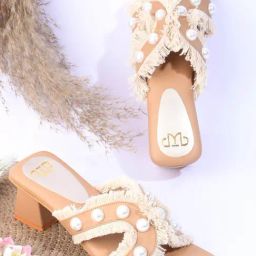 The White Pole Women's Beige Casual Sandals-picture-3