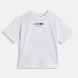 Mango Kids Boys Printed Drop-Shoulder Sleeves Pure Cotton T-Shirt-image-92