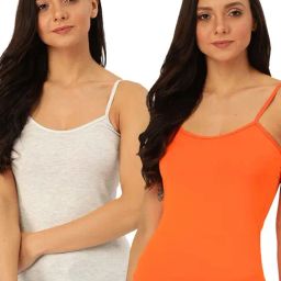 Lady Lyka Multicolor Cotton Camisole (Pack Of 2)-image-83