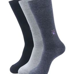 BALENZIA Multicolor Slub Socks - Pack of 3-image-59