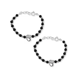 Taraash 92.5 Sterling Silver Om Nazariya Bracelet for Kids (Set of 2)-image-53