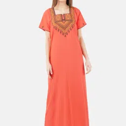 KOI SLEEPWEAR Peach Embroidered Nighty-picture-13