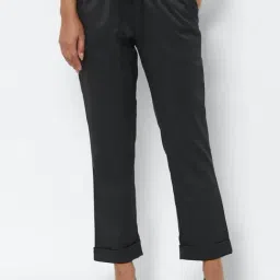 Solly by Allen Solly Grey Regular Fit Drawstring Pants-image-67