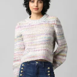 Only Grey Round Neck Pullover-27