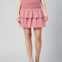 Marie Claire Pink A-Line Mini Skirt-image-77