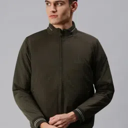 SHOWOFF Olive Slim Fit Jackets-image-39
