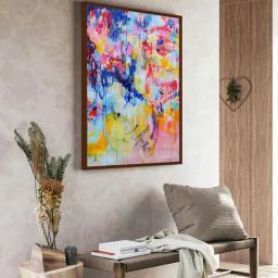 The Art House Abstract Multicolor Canvas Painting-image-33