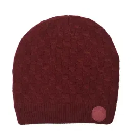 Woodland Maroon Textured Beanies-image-50
