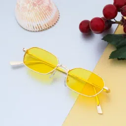 Ted Smith EYEZ_C2 Yellow Rectangular Sunglasses-29