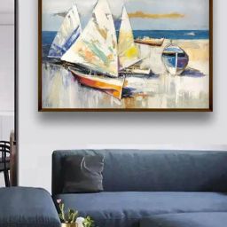 The Art House Abstract Multicolor Canvas Painting-image-63