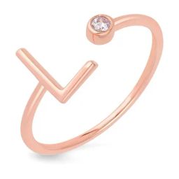 Malabar Gold and Diamonds 14k Gold Alphabet L Ring for Women-image-26
