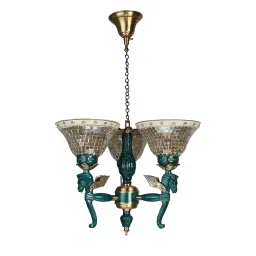 Fos Lighting Pegasus Seahorse 3 Light Chandelier - Golden - Horse-MNKKatora-CH3-image-96