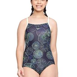 Speedo Kids Navy & Green Printed Swimsuit-image-77